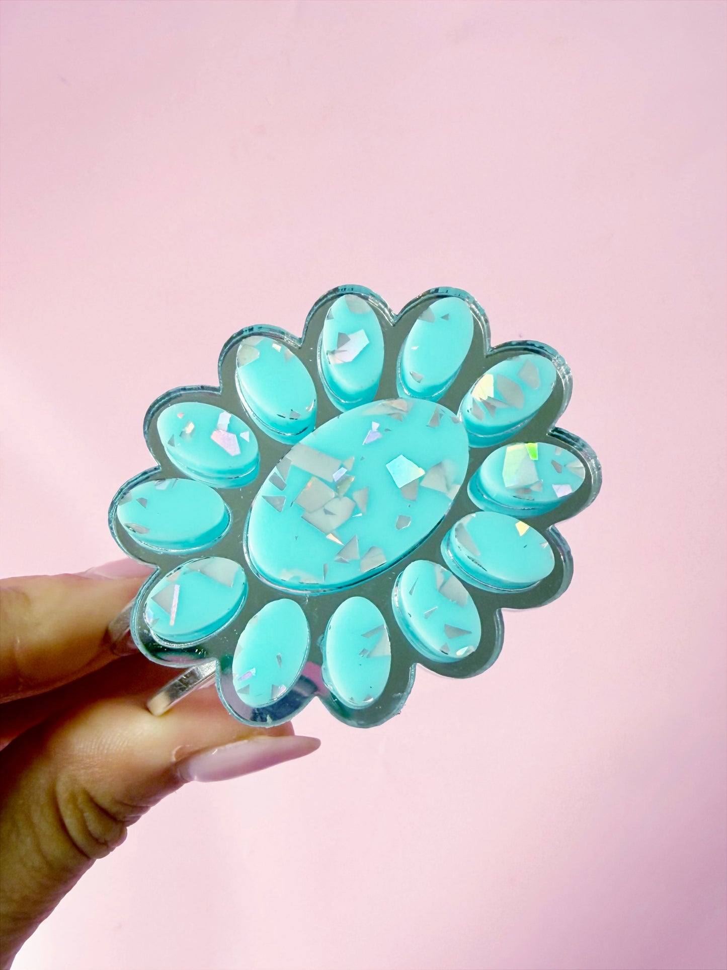 Turquoise Squash Blossom Cuff
