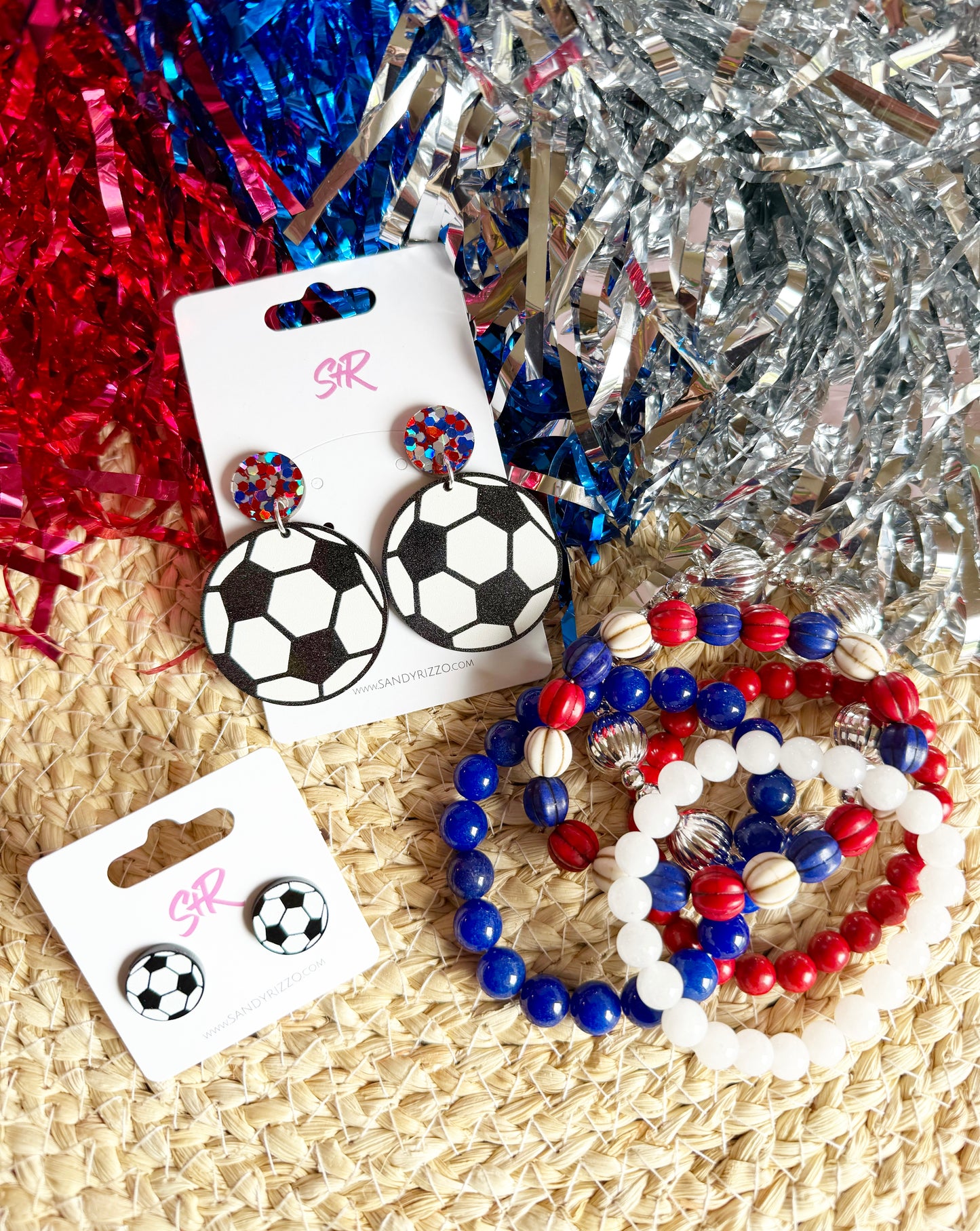 USA World Cup Soccer Earrings