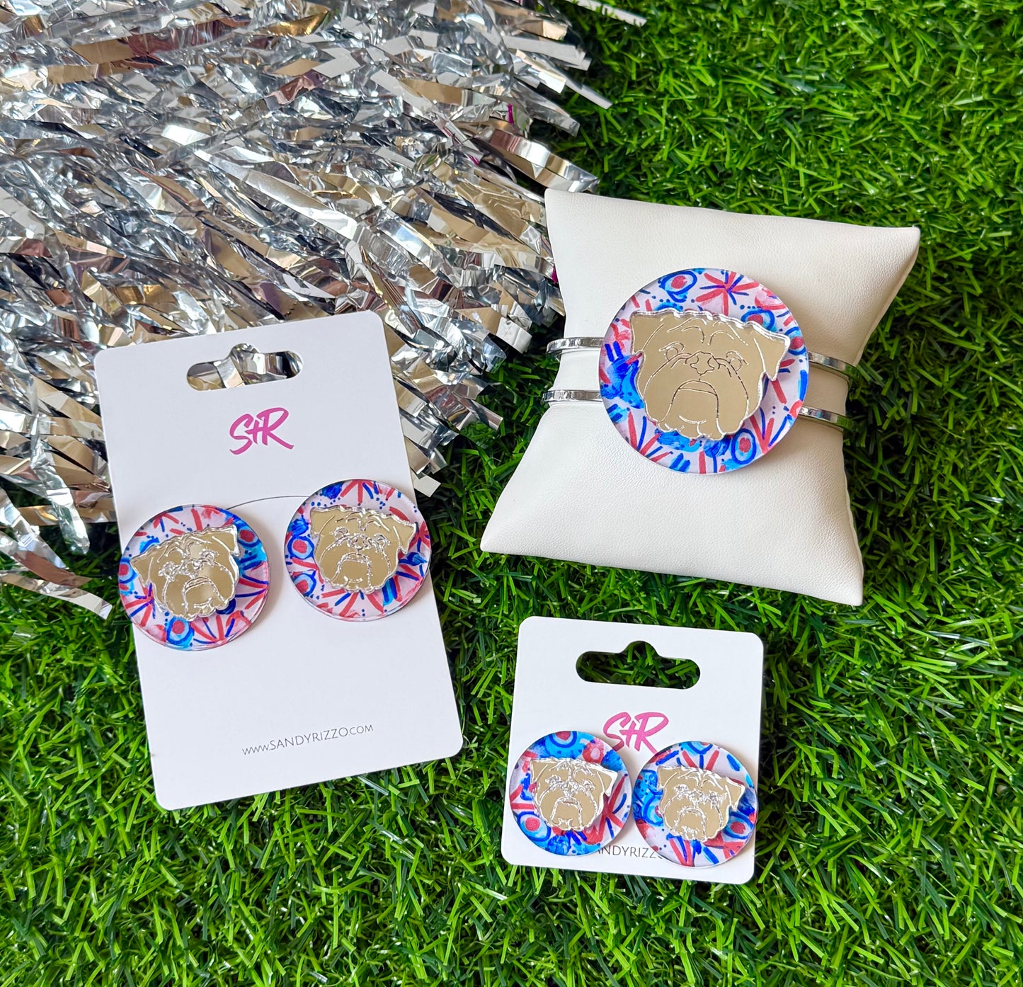 Bulldog Layered Button Stud
