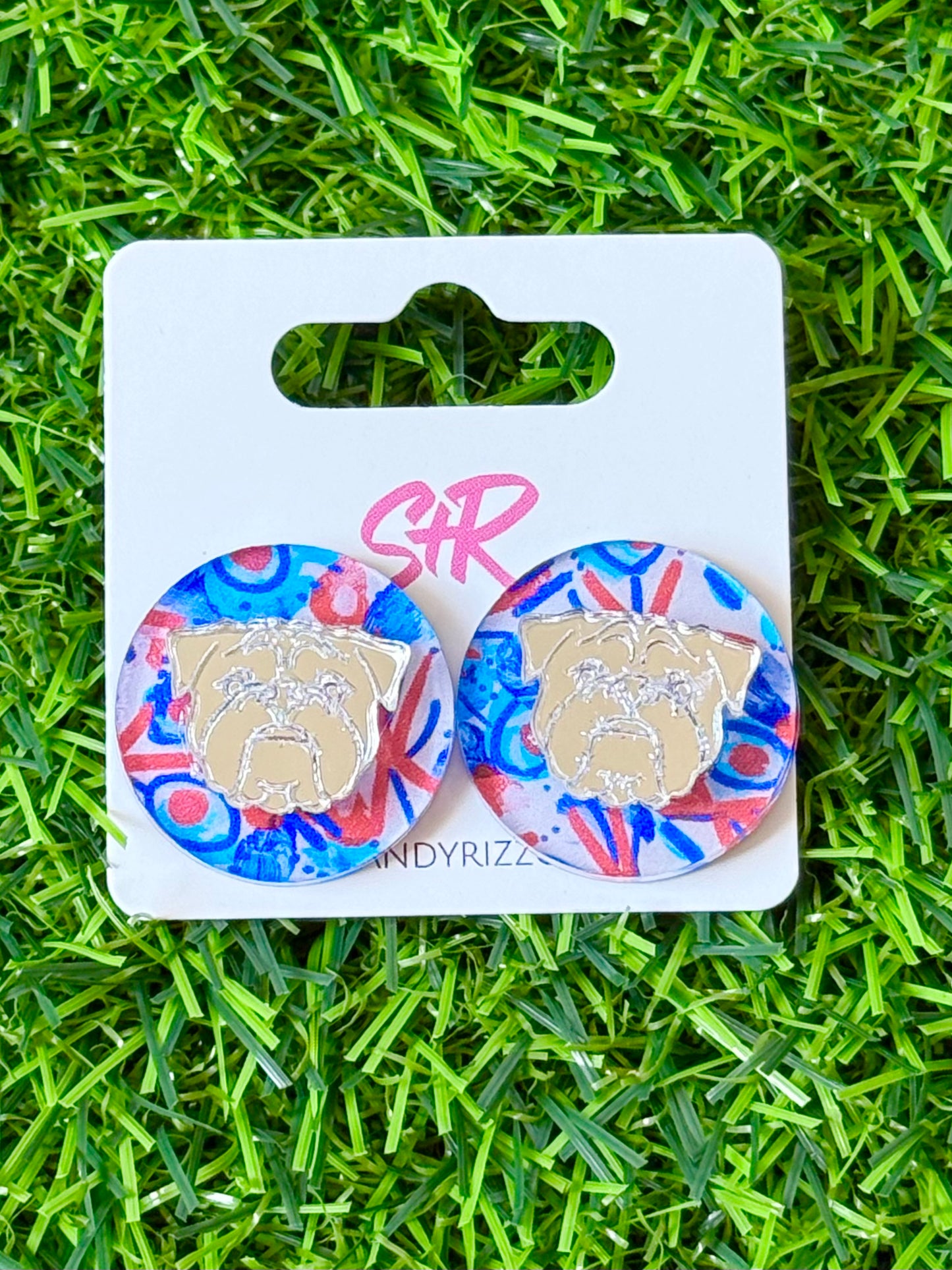 Bulldog Layered Button Stud