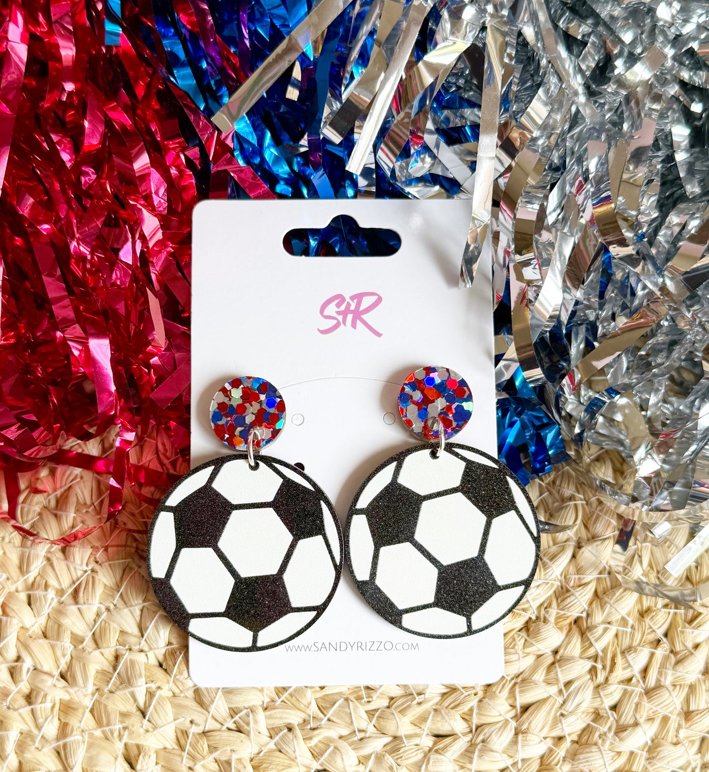 USA World Cup Soccer Earrings