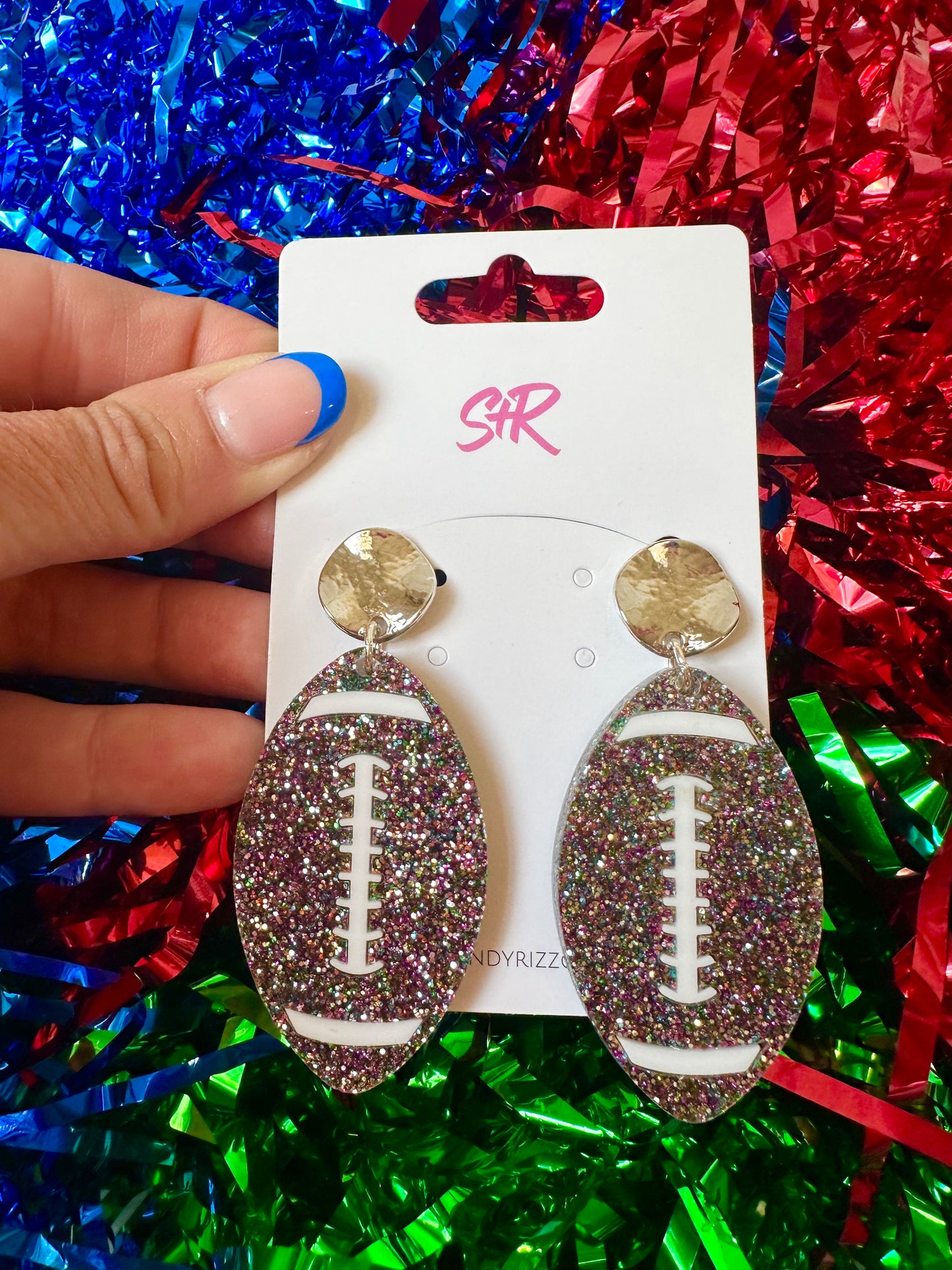 Go Team! Rainbow Glitter Football