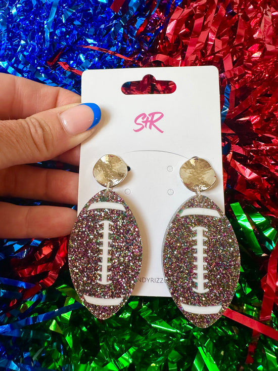 Go Team! Rainbow Glitter Football