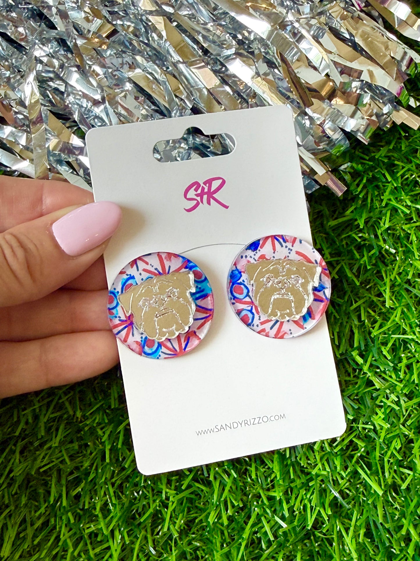 Bulldog Layered Statement Stud