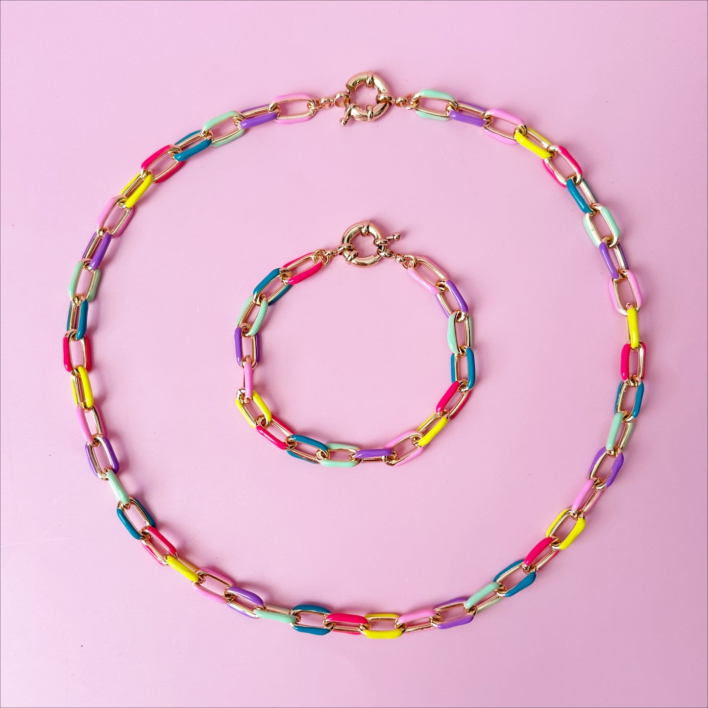 Candy 19" Enamel Chain Necklace
