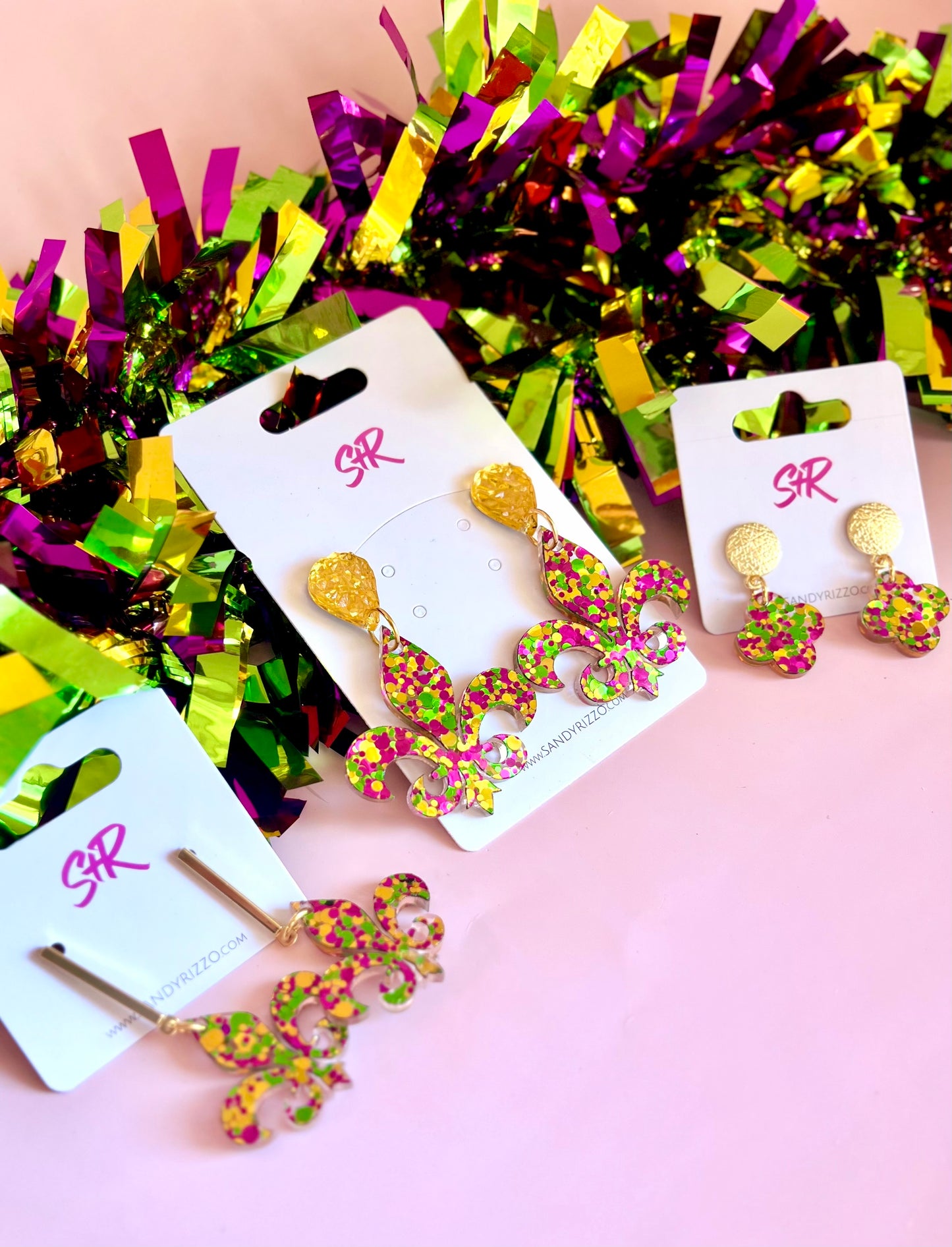 Mardi Gras Glitter Fleur de Lis