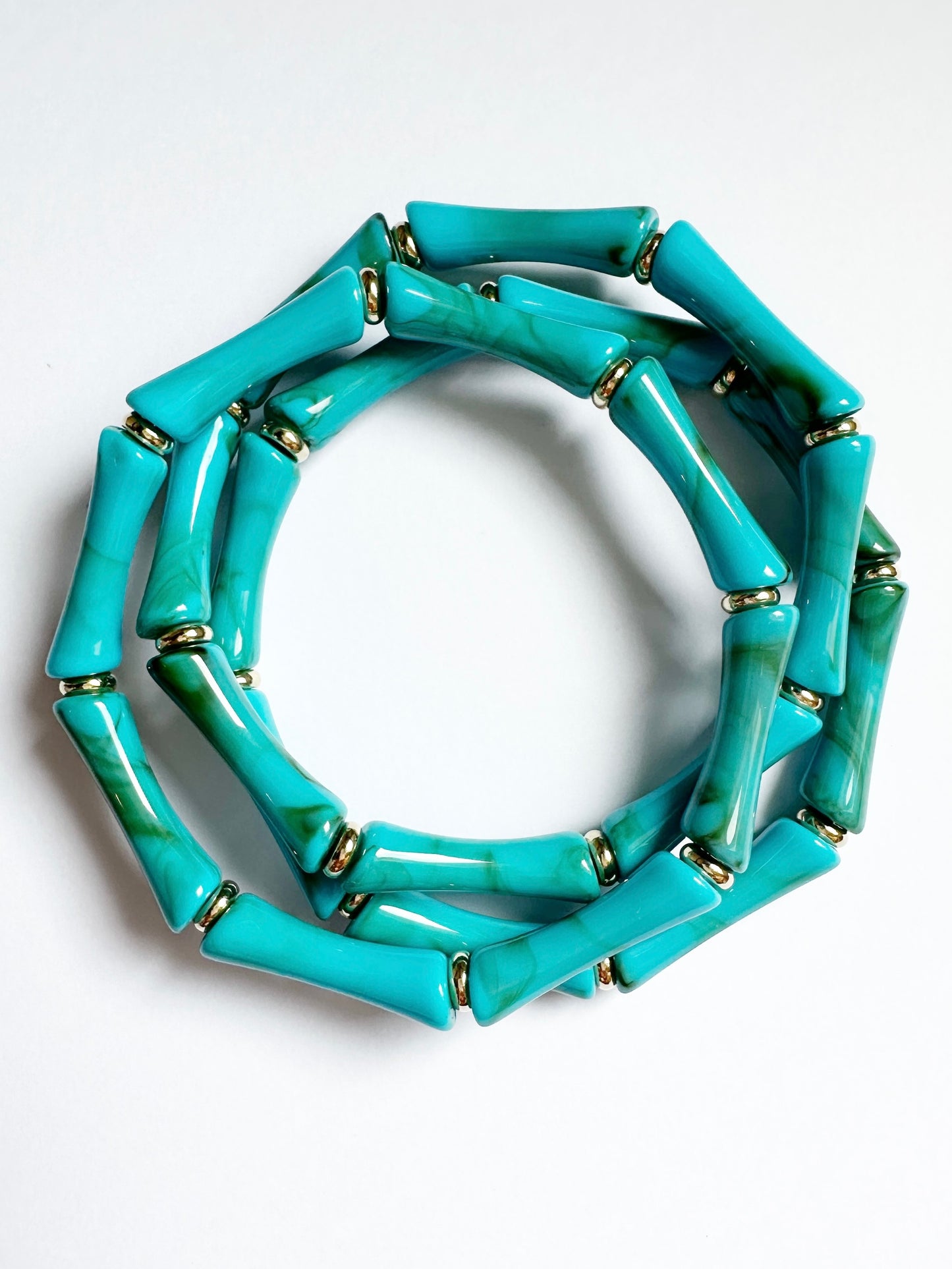 Bamboo Acrylic Bracelet Stack - Set of 3