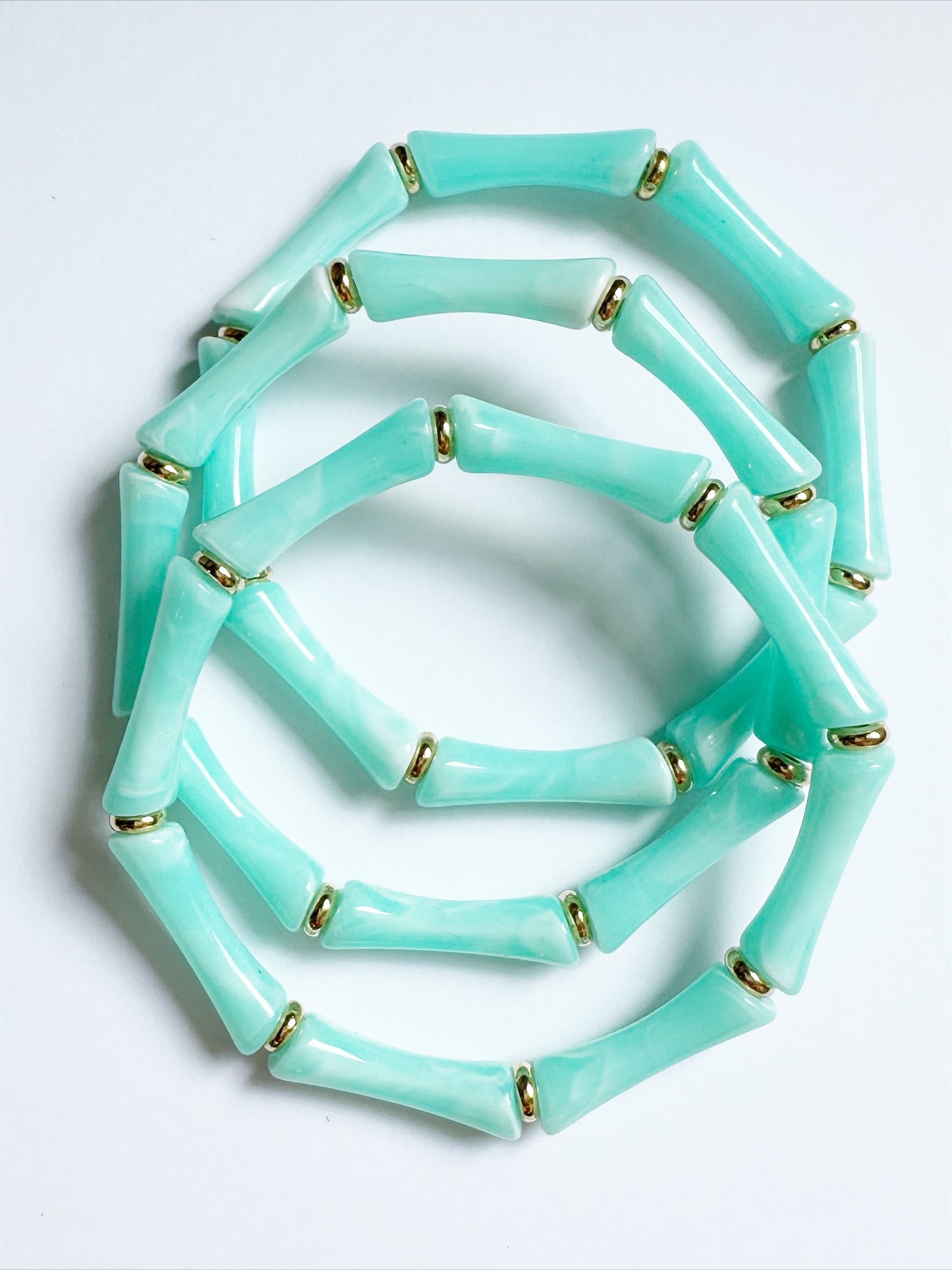 Bamboo Acrylic Bracelet Stack - Set of 3