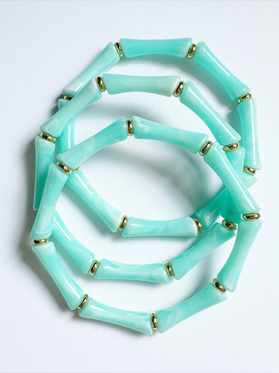 Bamboo Acrylic Bracelet Stack - Set of 3