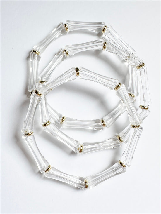 Bamboo Acrylic Bracelet Stack - Set of 3