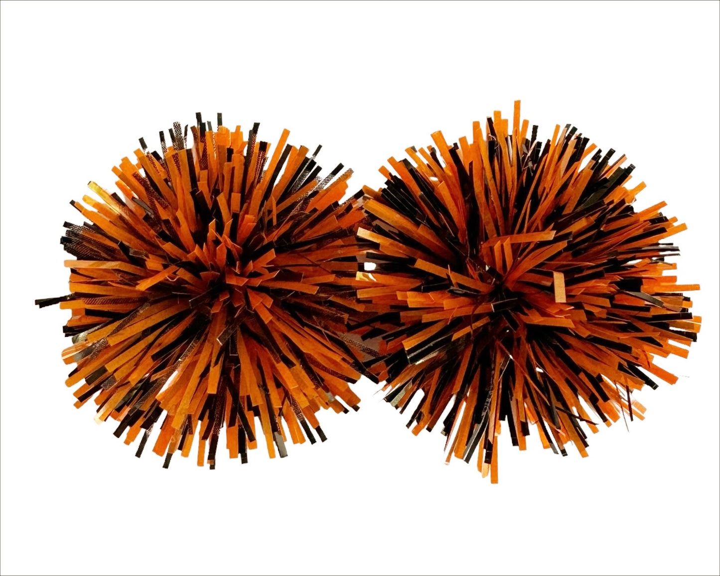 Orange and Black Party Pom Stud