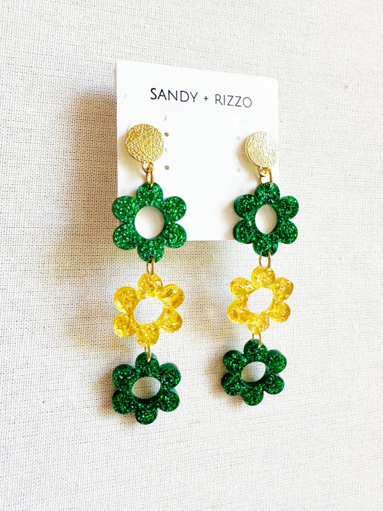 Green and Gold Triple Flower