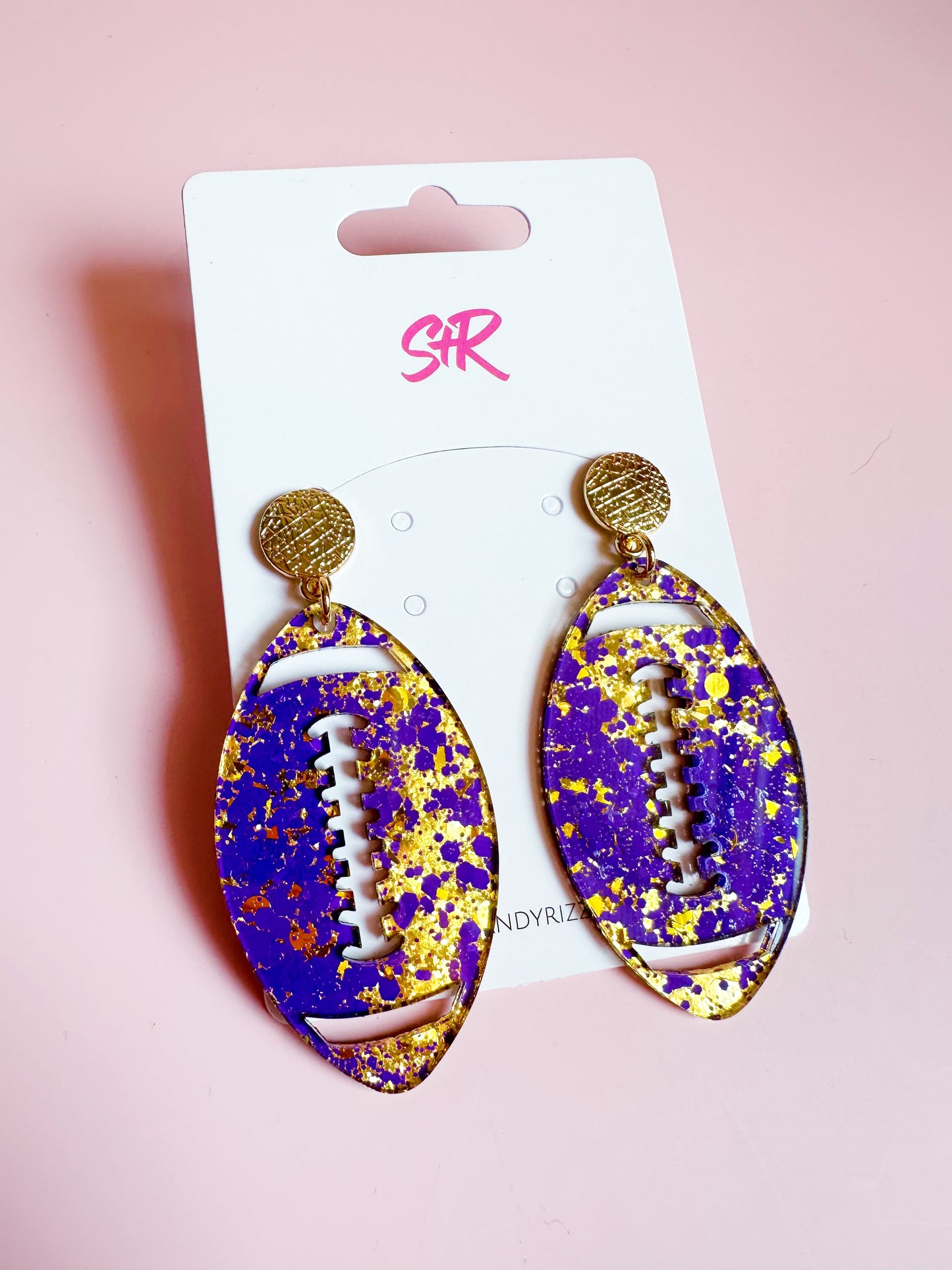 Purple and Gold Art Football