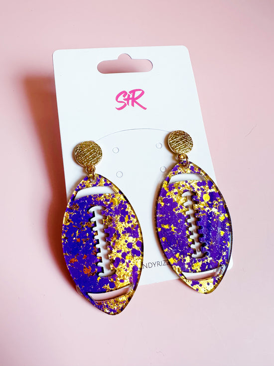 Purple and Gold Art Football
