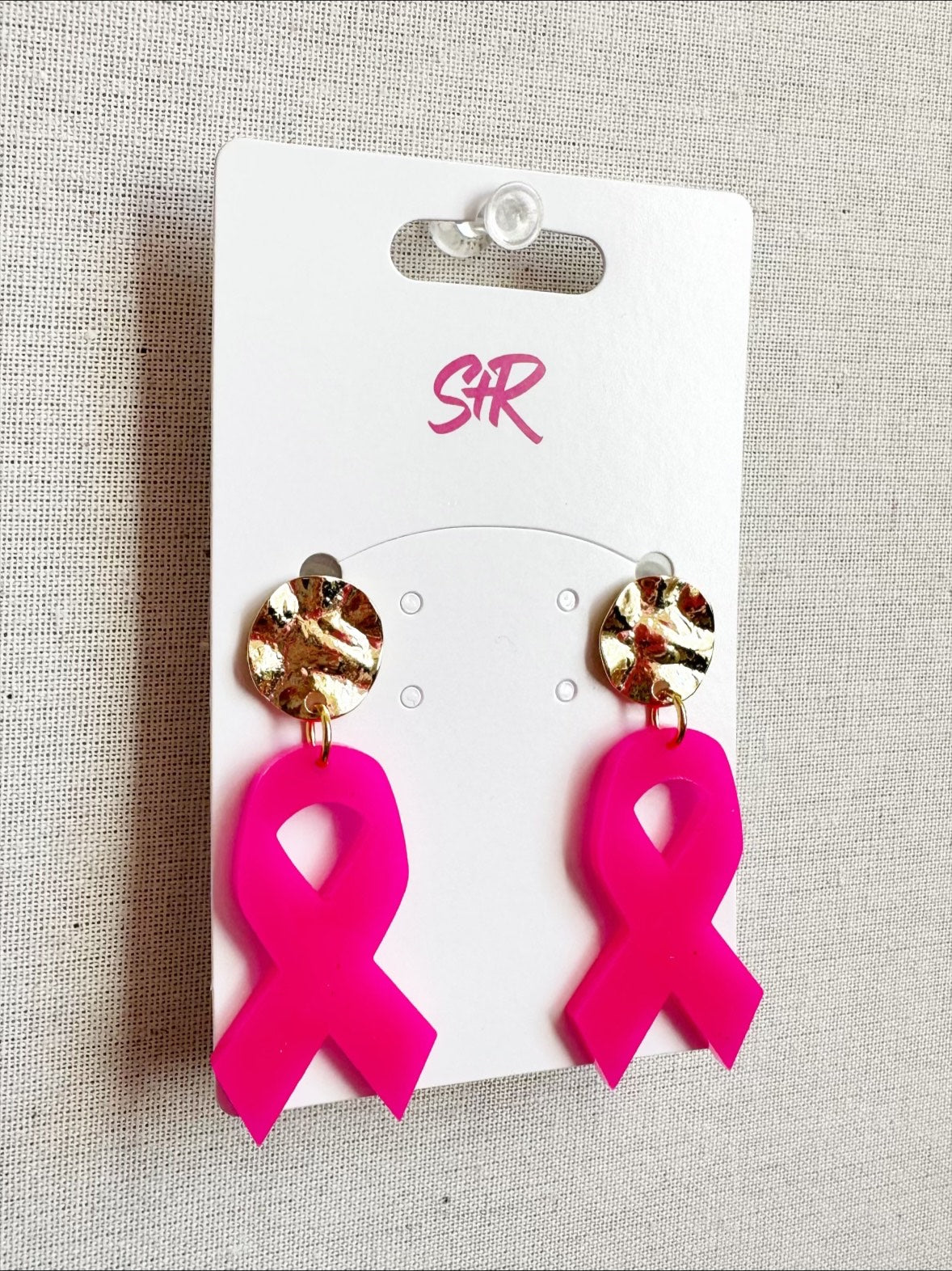 Hot Pink Breast Cancer Ribbon