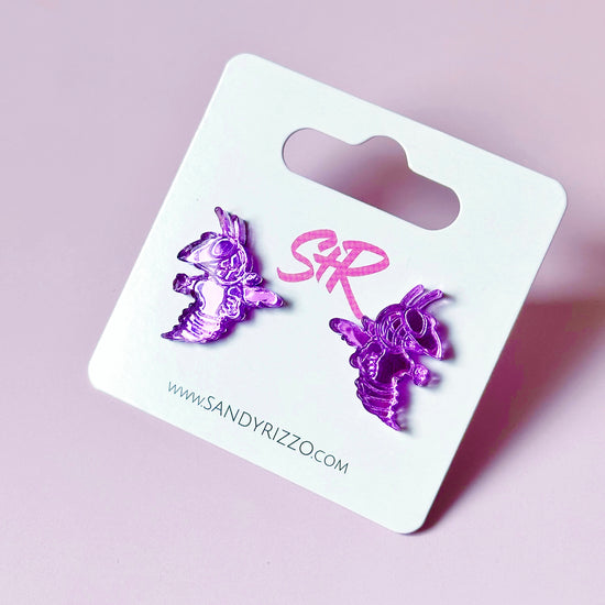 Lavender Mirror Yellow Jacket Stud