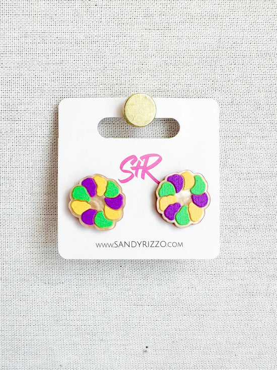 Acrylic King Cake Stud