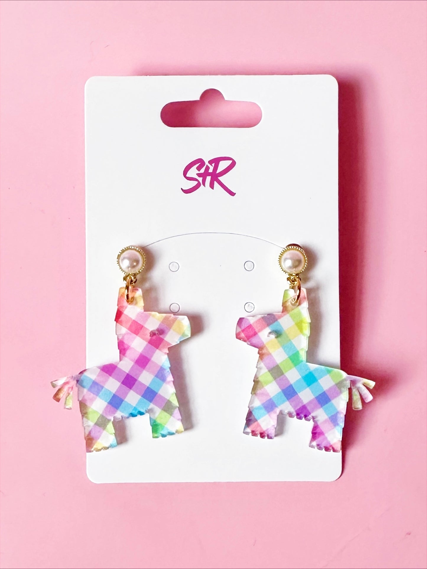 Rainbow Gingham Piñata
