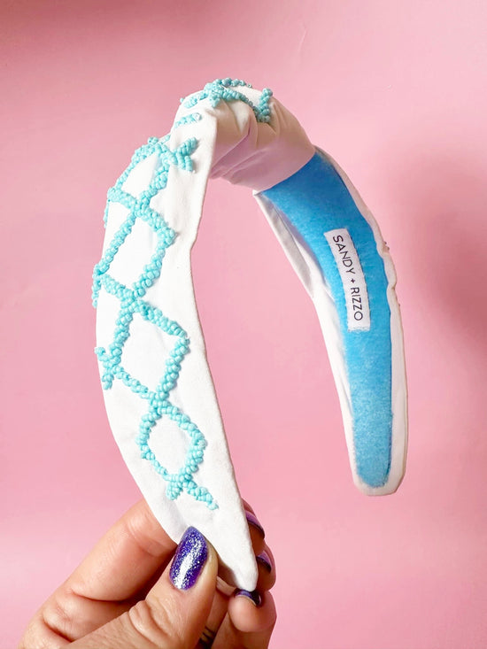 Blue Lattice Headband