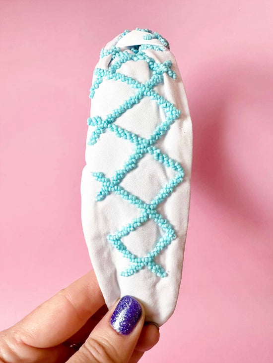 Blue Lattice Headband
