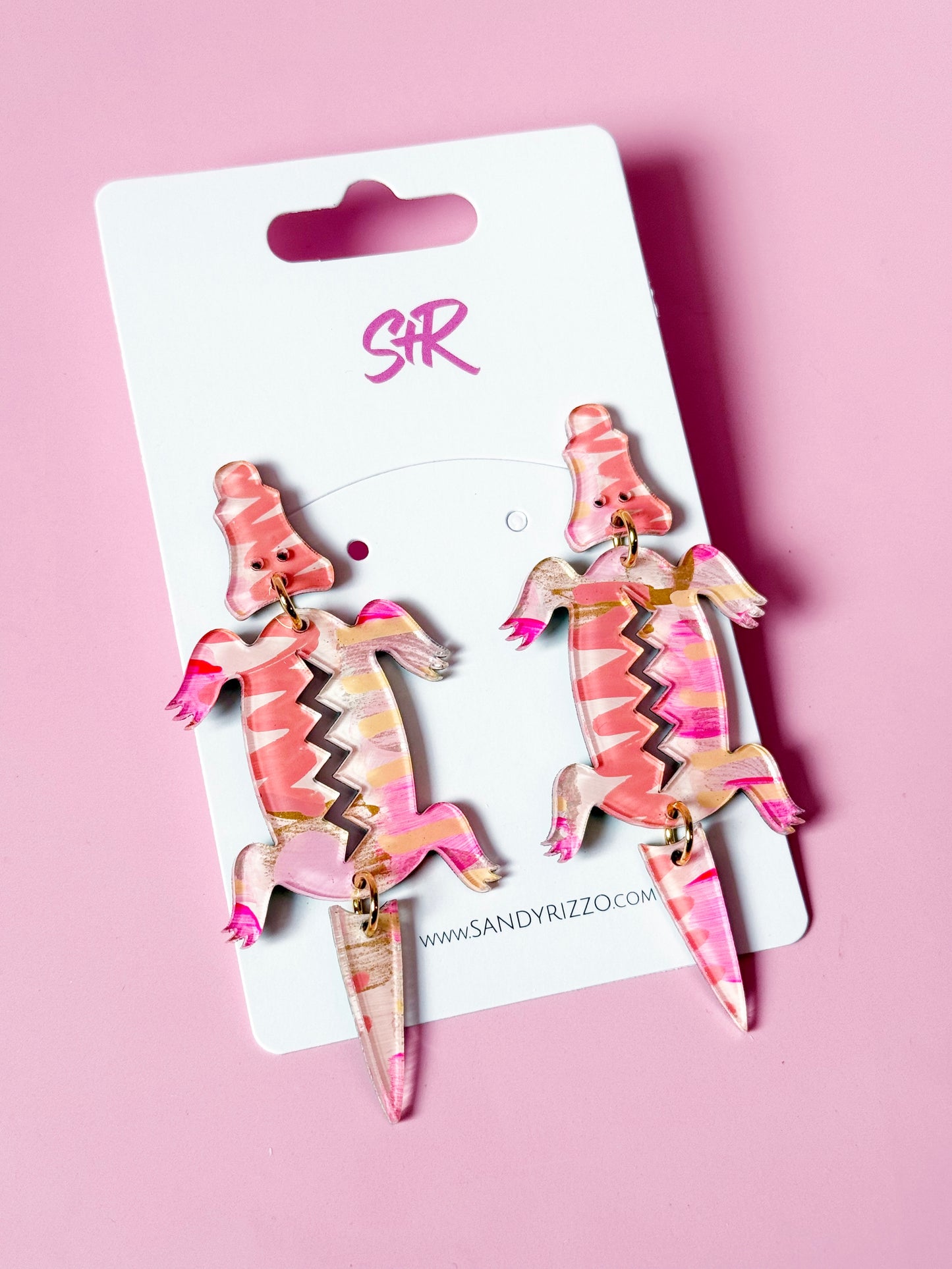 Art Pink Alligator