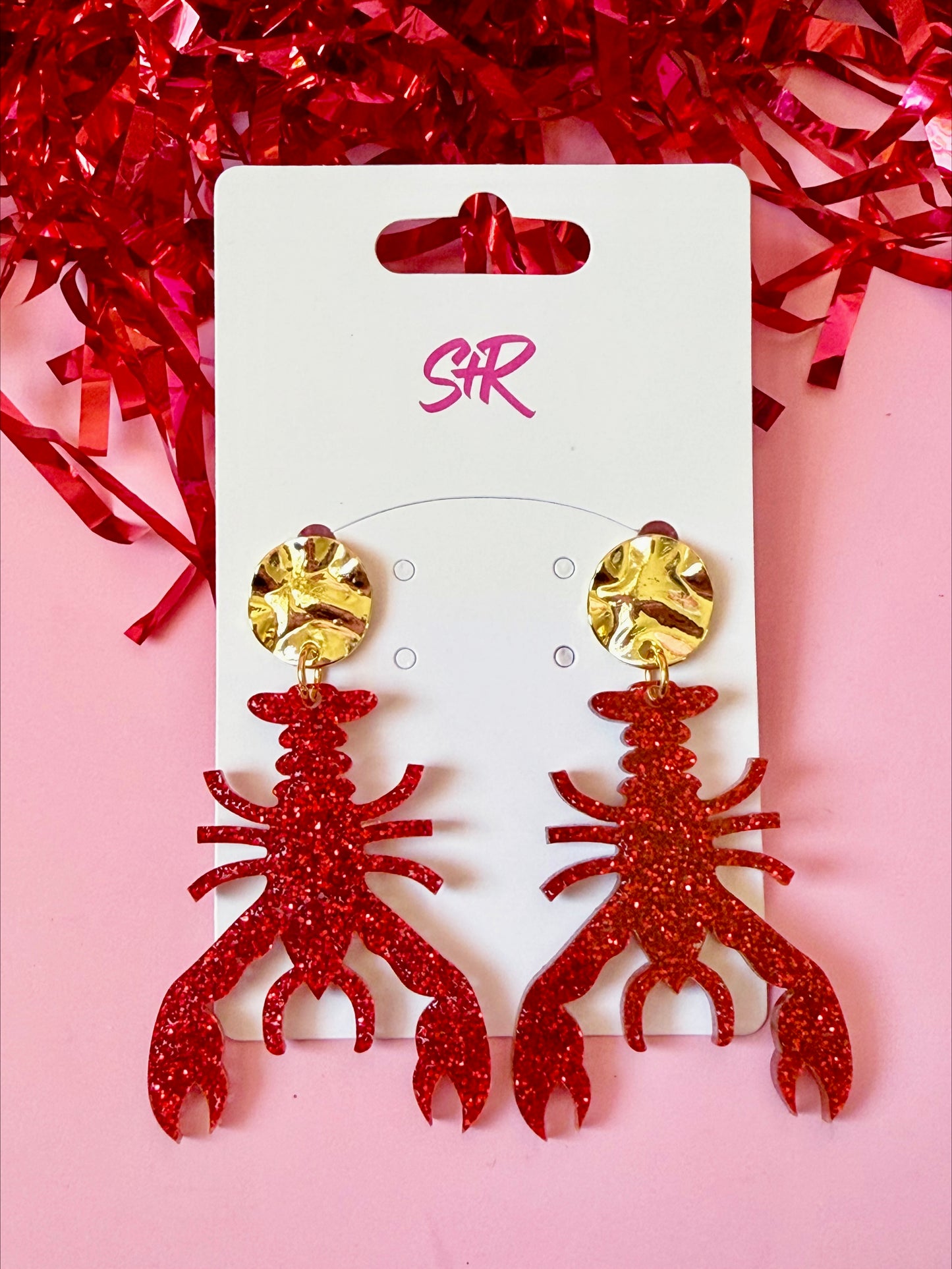 Red Glitter Crawfish