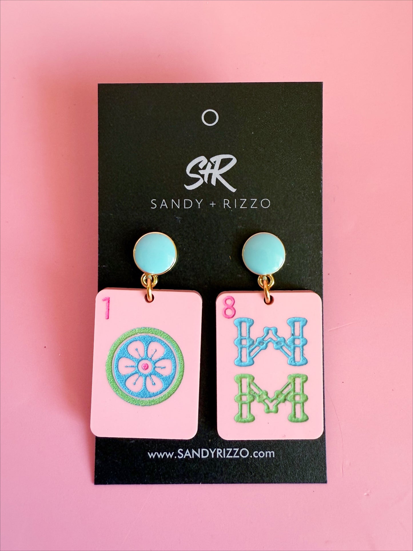 Pink Mahjong Dangle