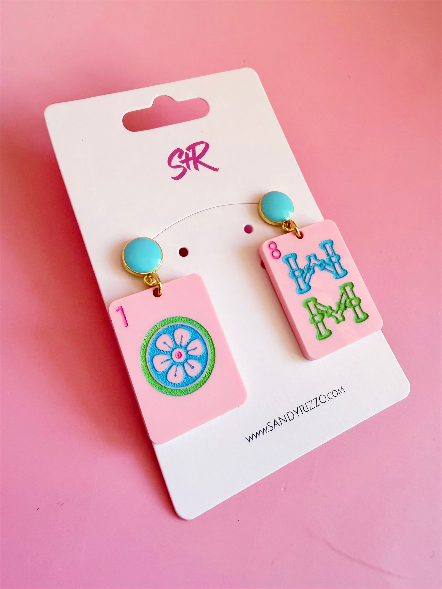 Pink Mahjong Dangle