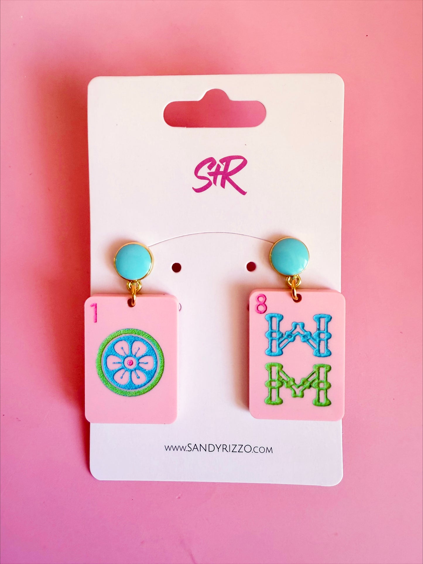 Pink Mahjong Dangle