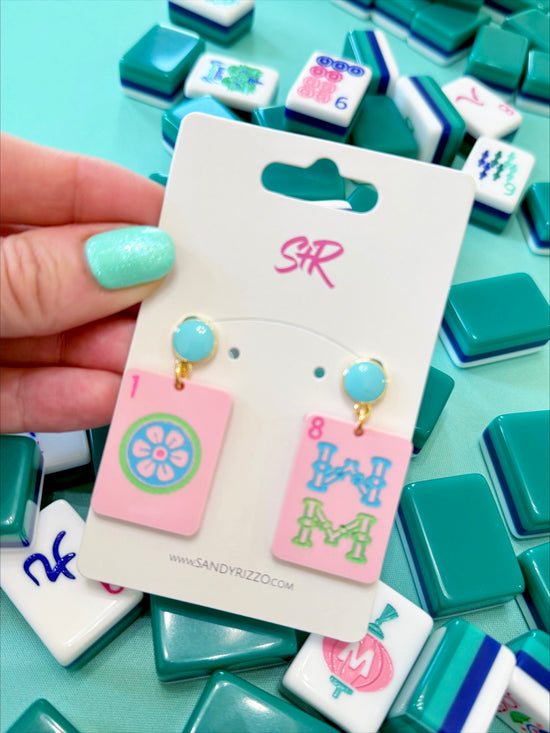 Pink Mahjong Dangle