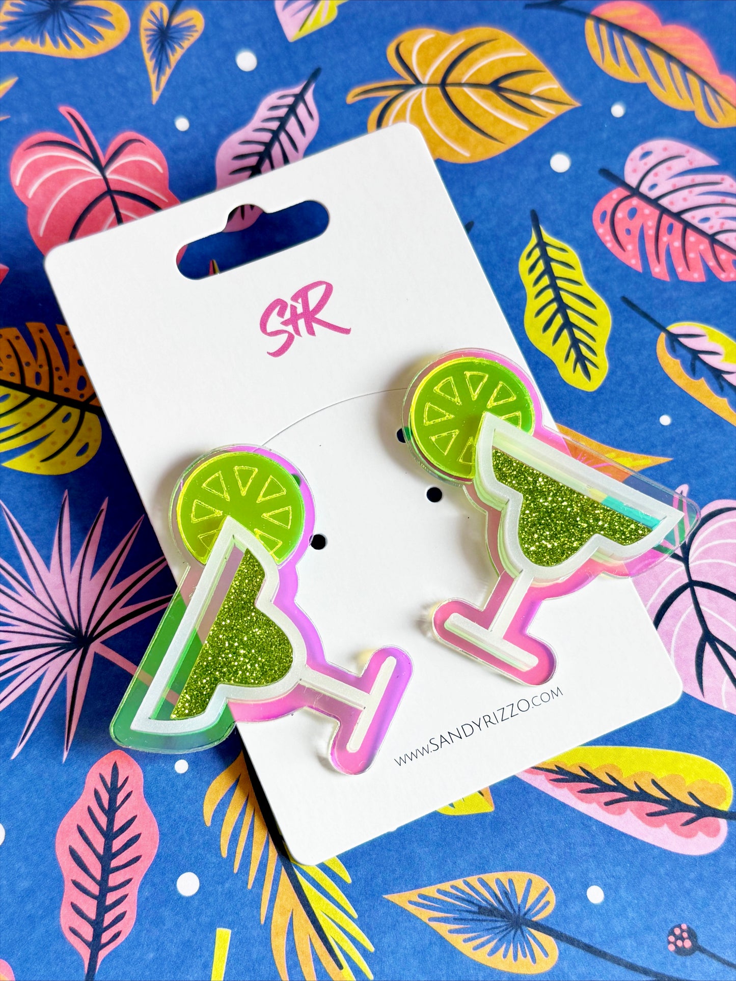 Margarita Glass Statement Stud