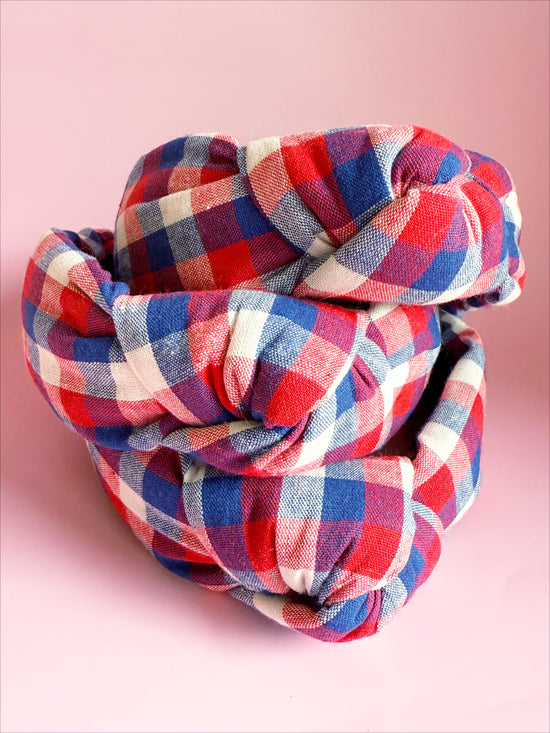 Patriotic Plaid Headband