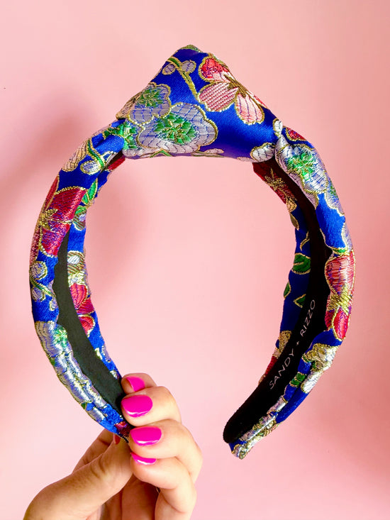 Blue Floral Headband