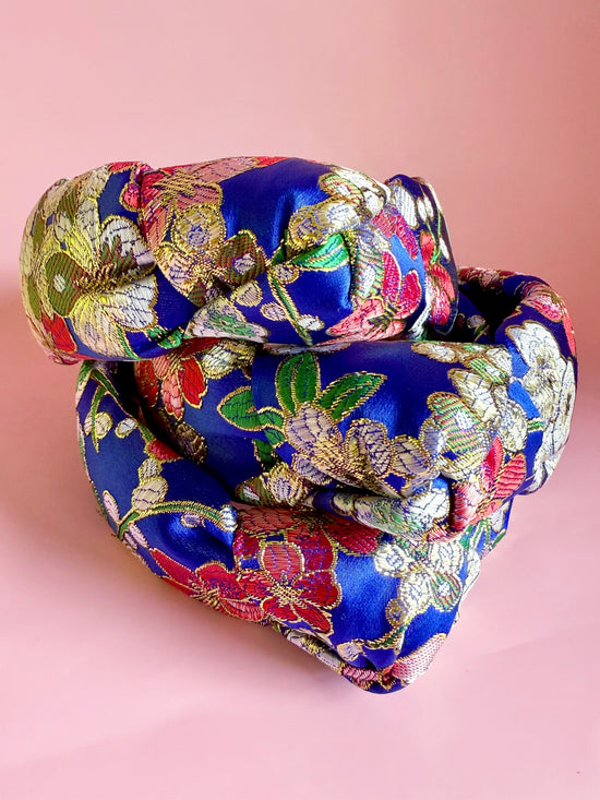 Blue Floral Headband