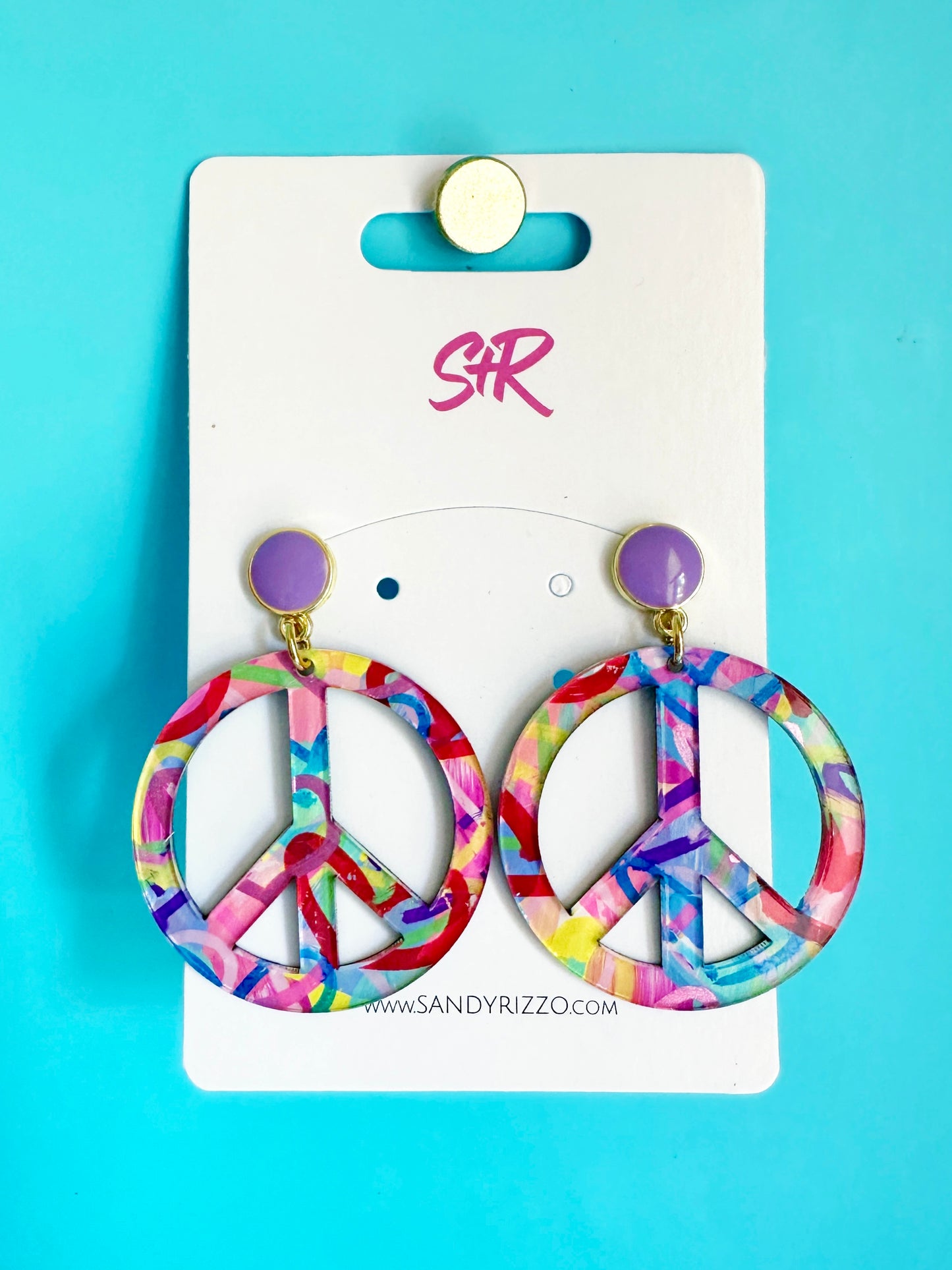 Art Peace Sign Dangle
