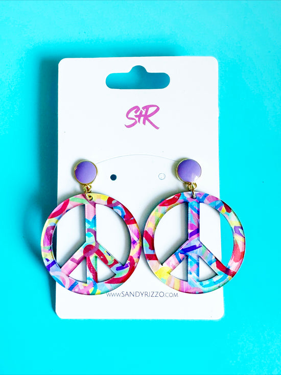 Art Peace Sign Dangle