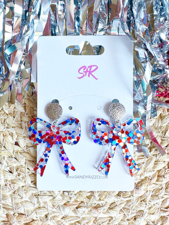 Load image into Gallery viewer, Patriotic Bow Dangle
