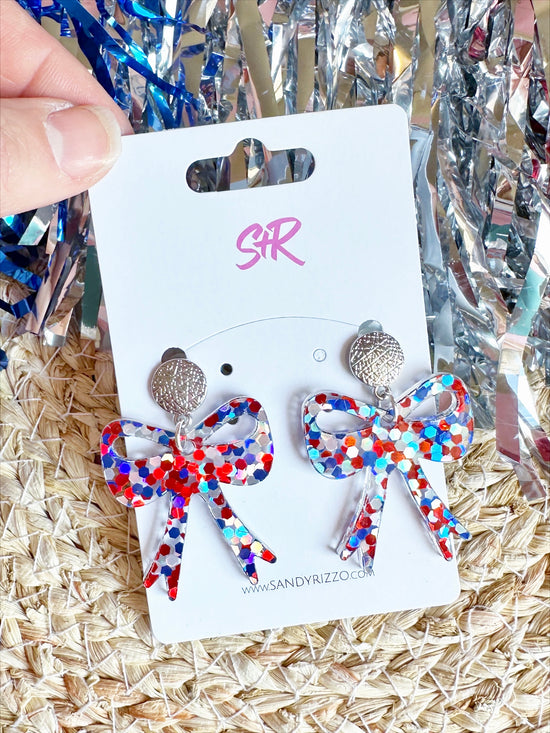 Load image into Gallery viewer, Patriotic Bow Dangle
