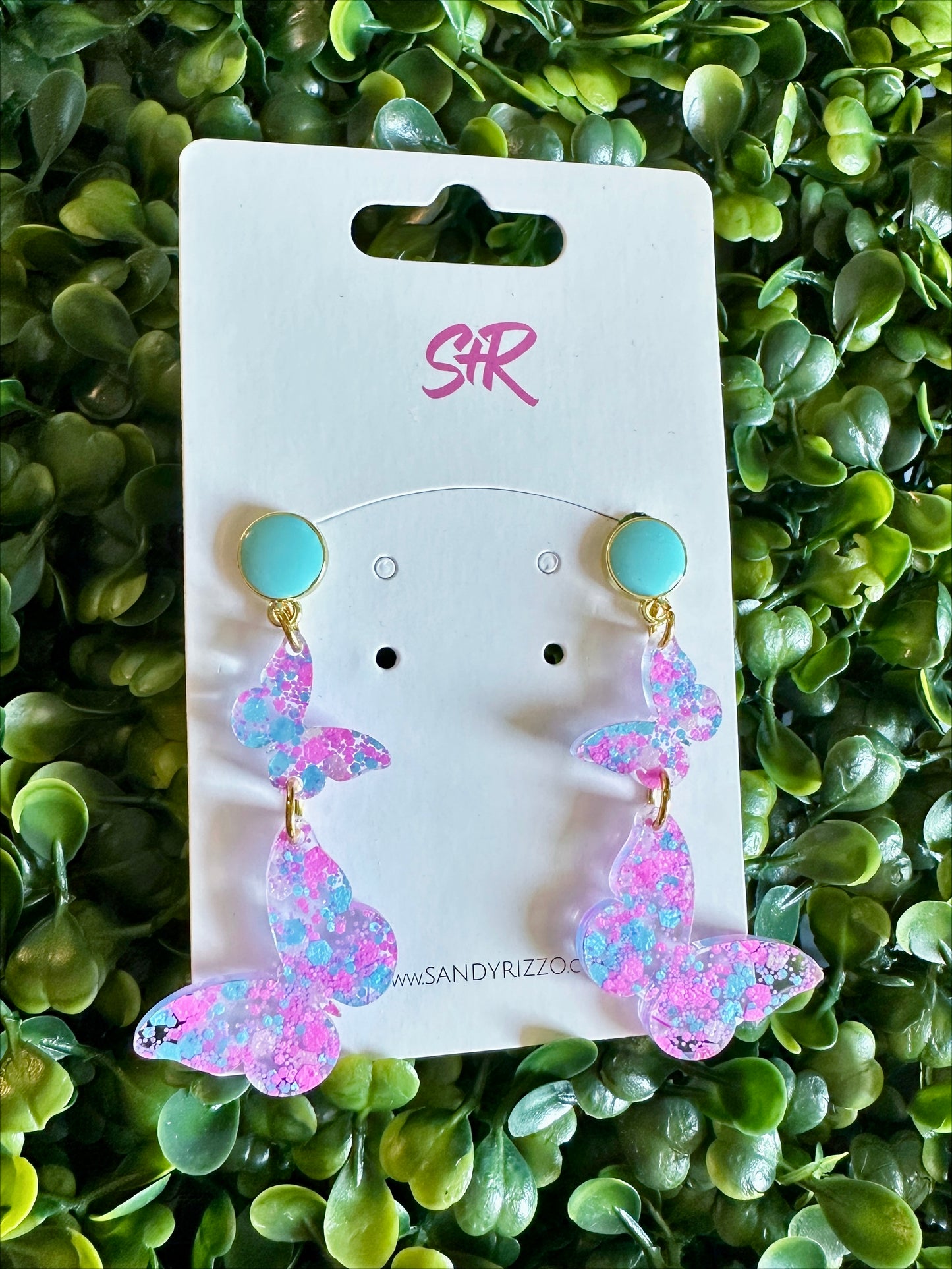 Poolside Double Butterfly Dangle