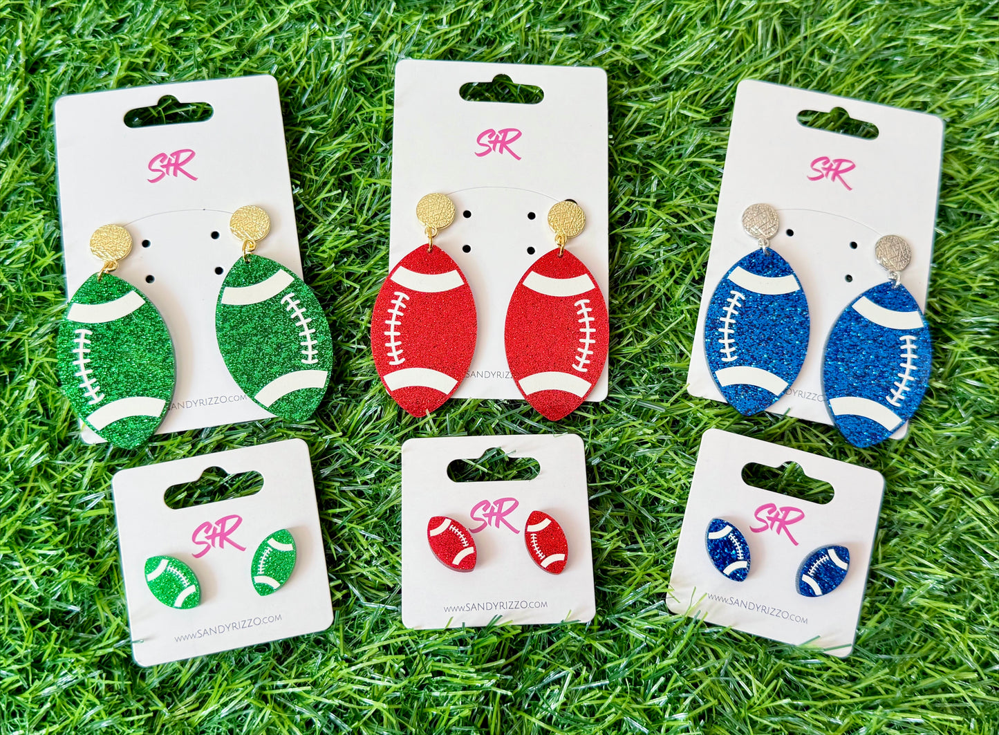 Green Football with White Laces