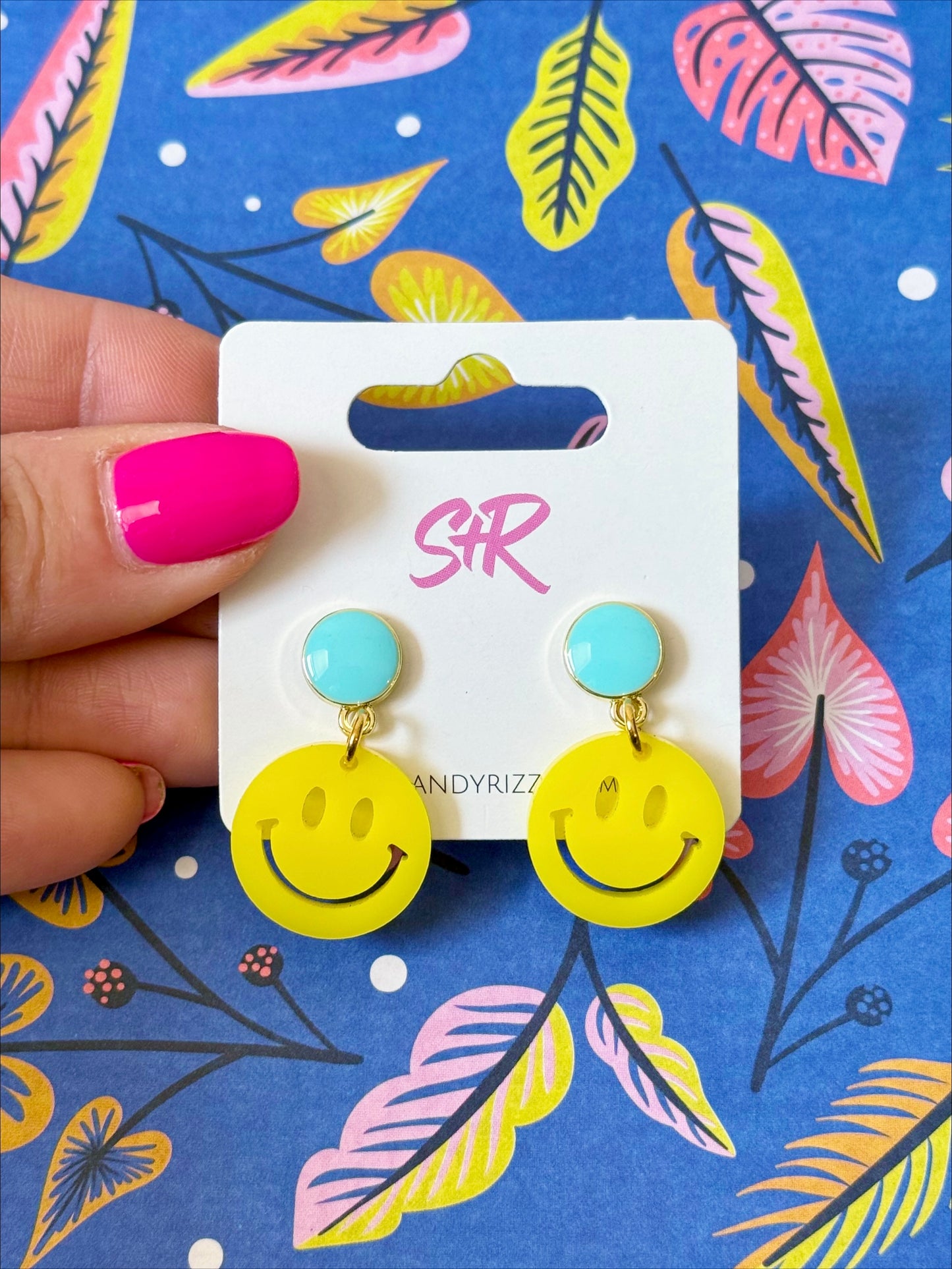 Yellow Smiley Dangle