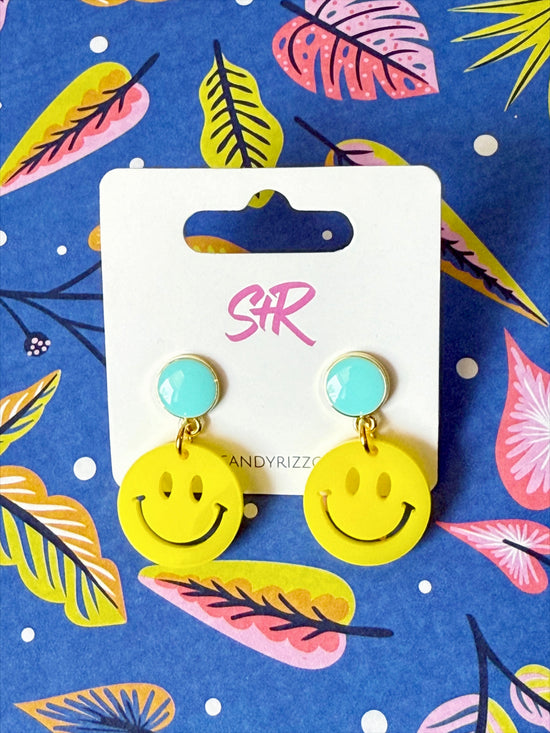 Yellow Smiley Dangle