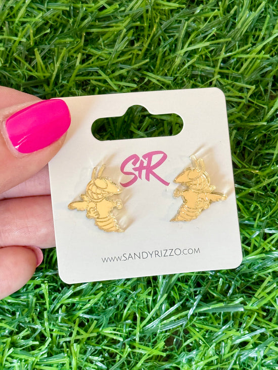 Gold Mirror Yellow Jacket Stud