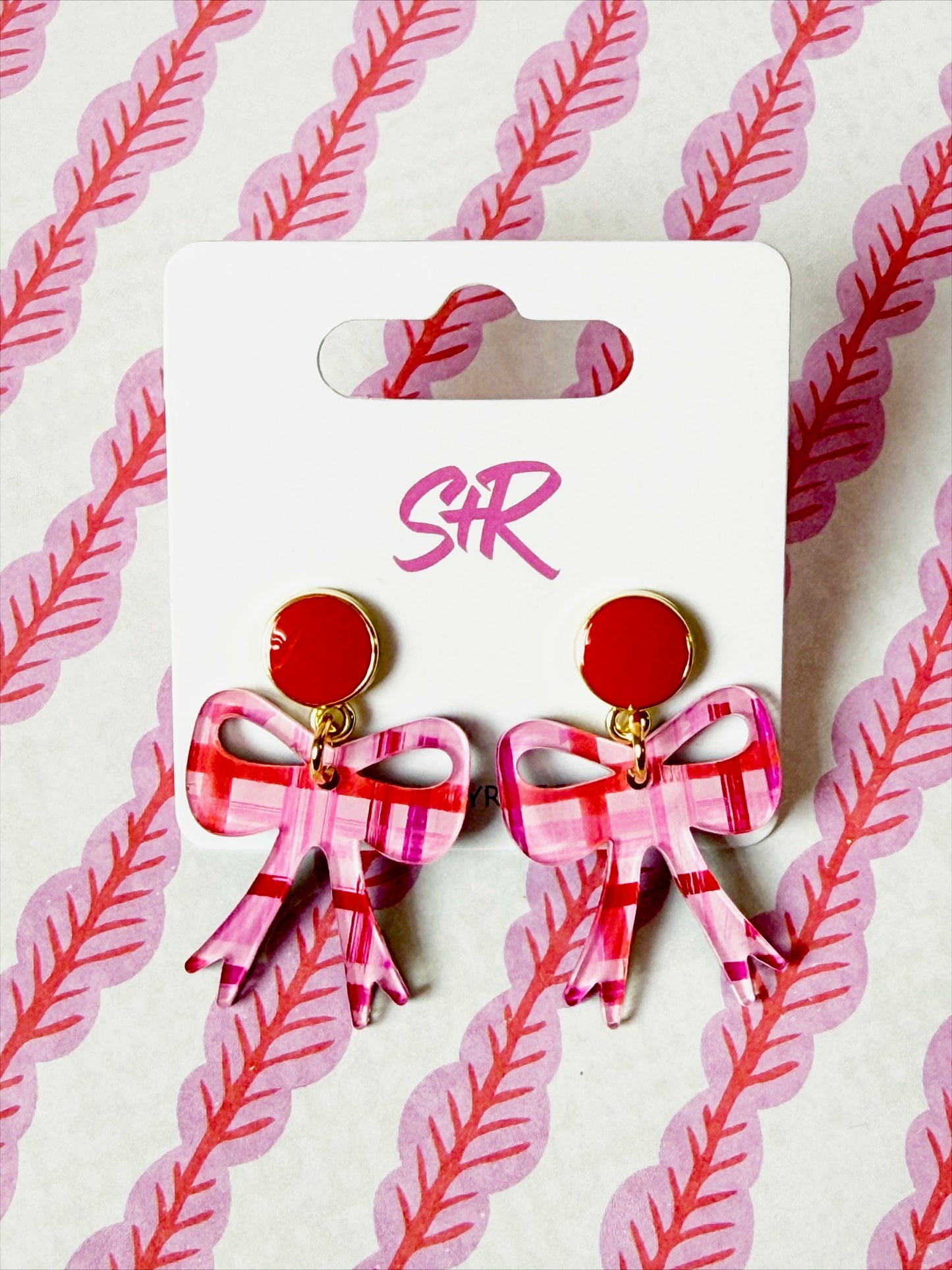 Valentine's Plaid Petite Bow