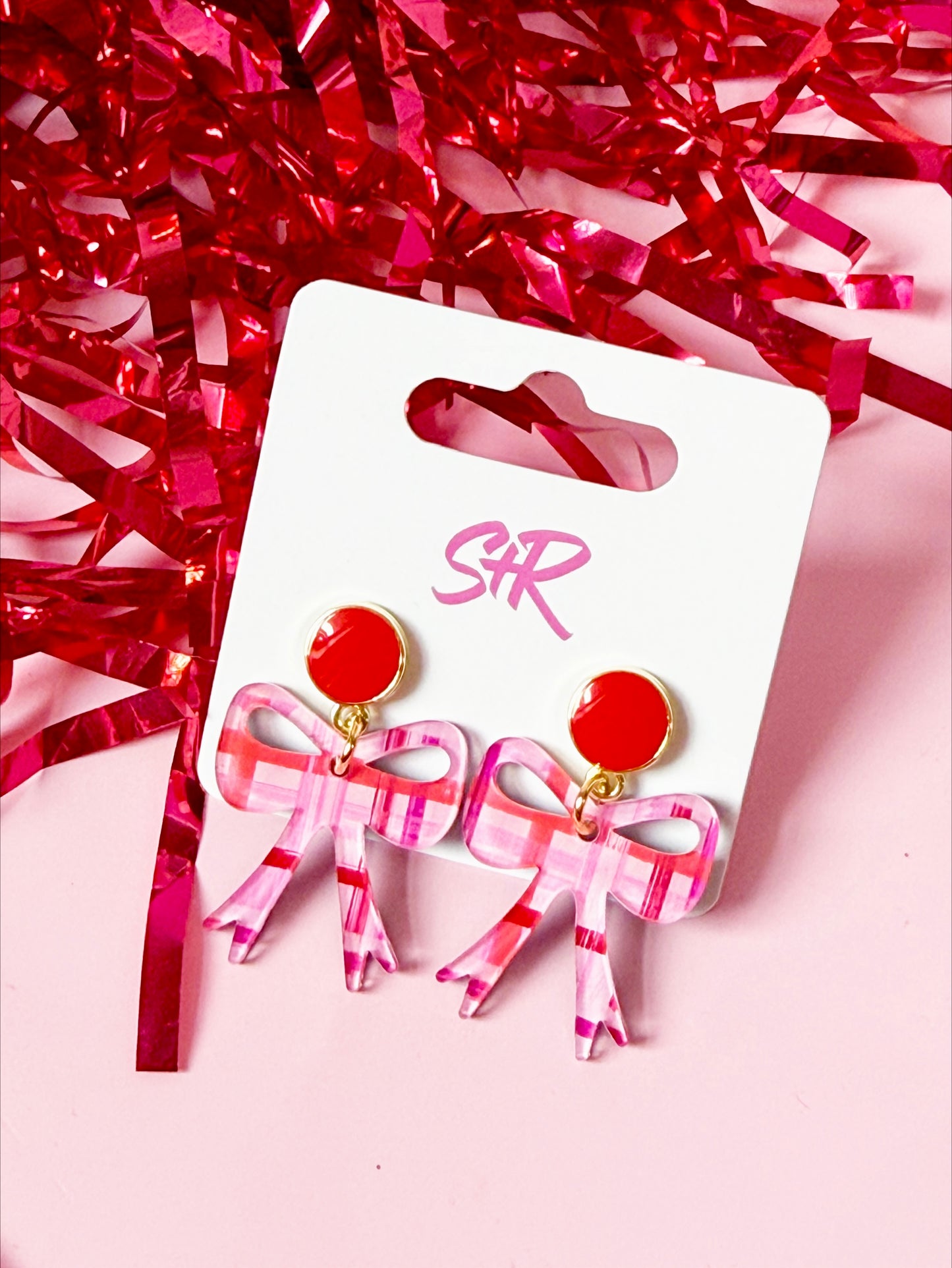 Valentine's Plaid Petite Bow