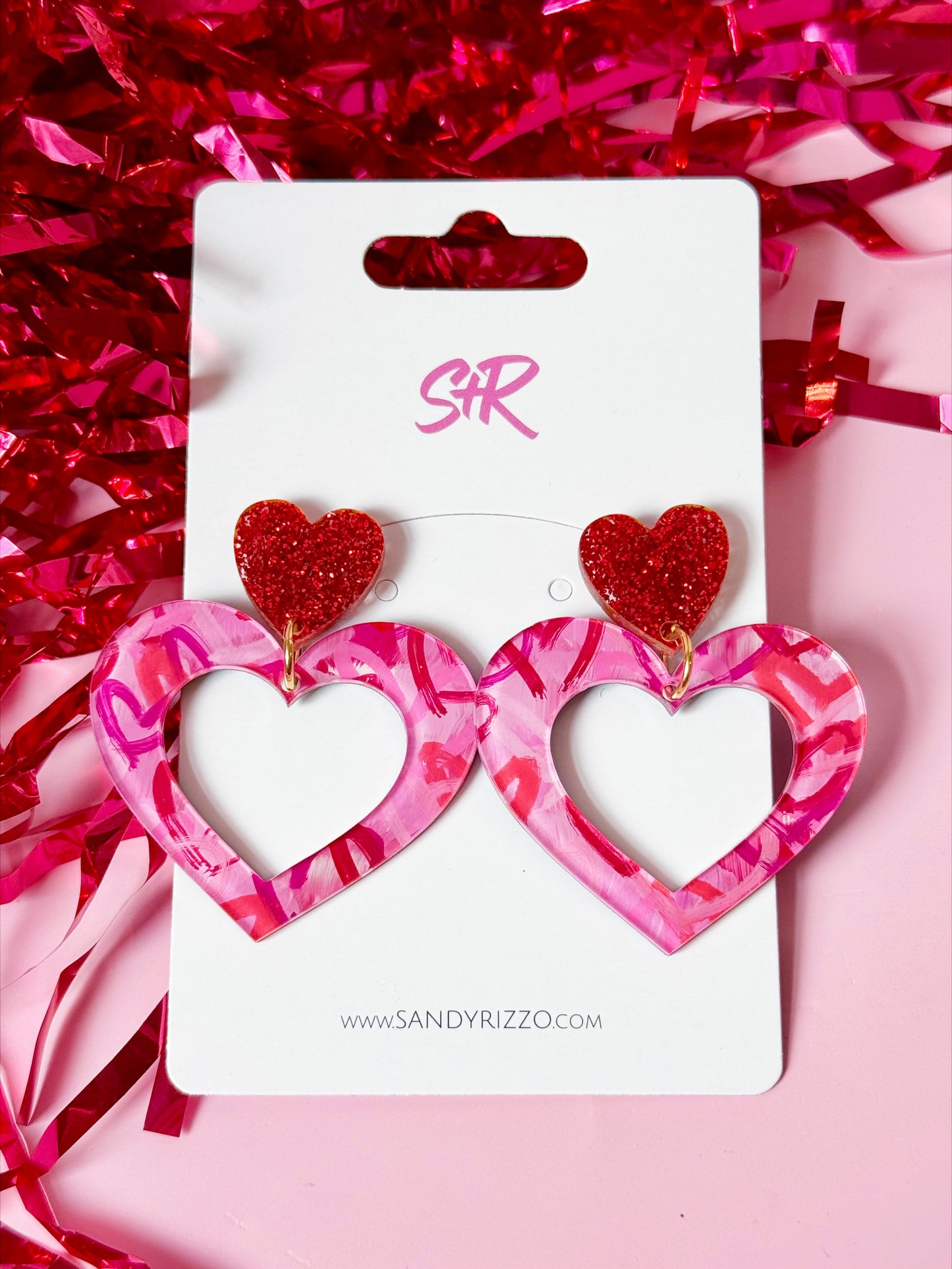 Valentine's Graffiti Heart Dangle