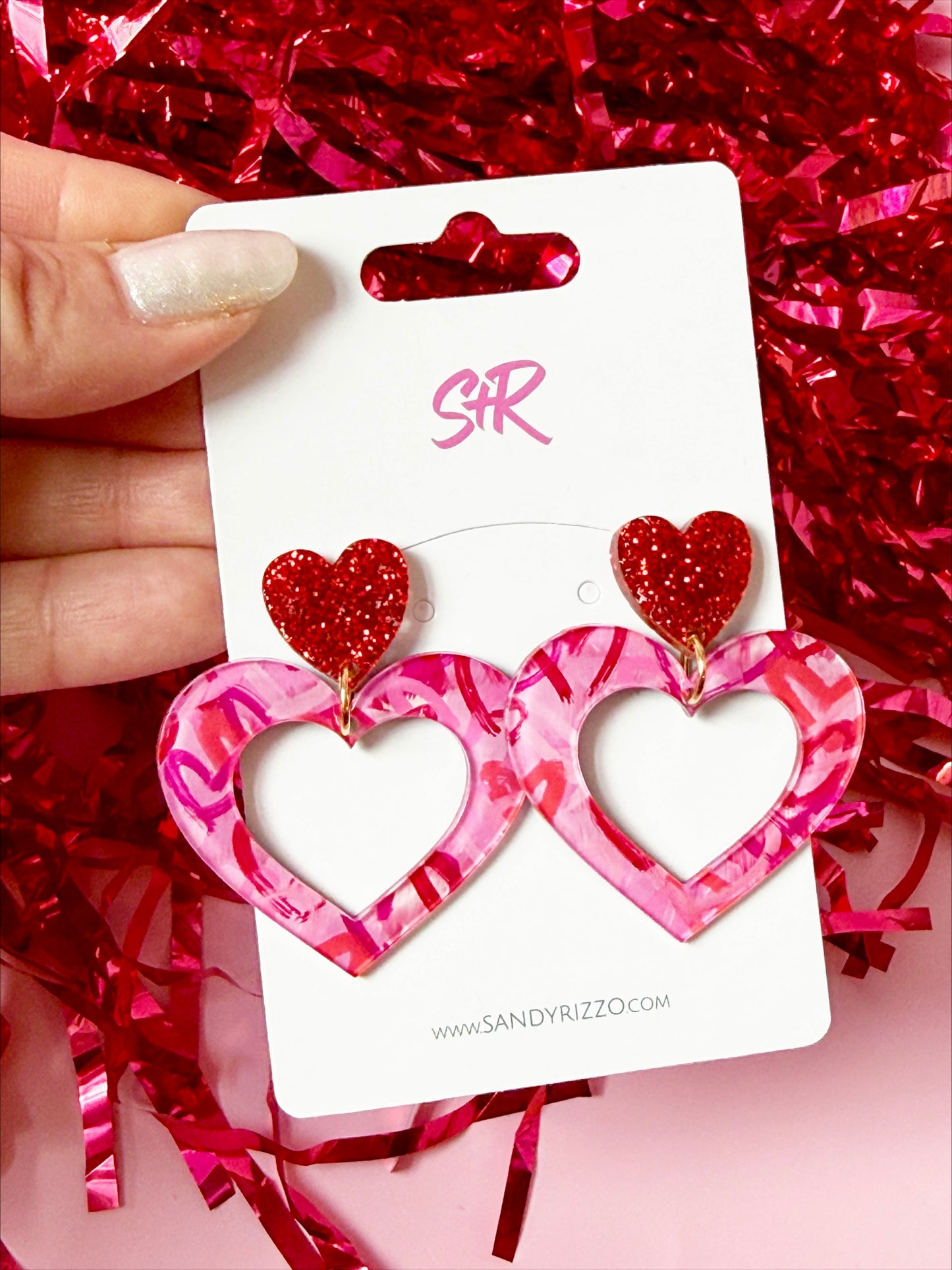 Valentine's Graffiti Heart Dangle