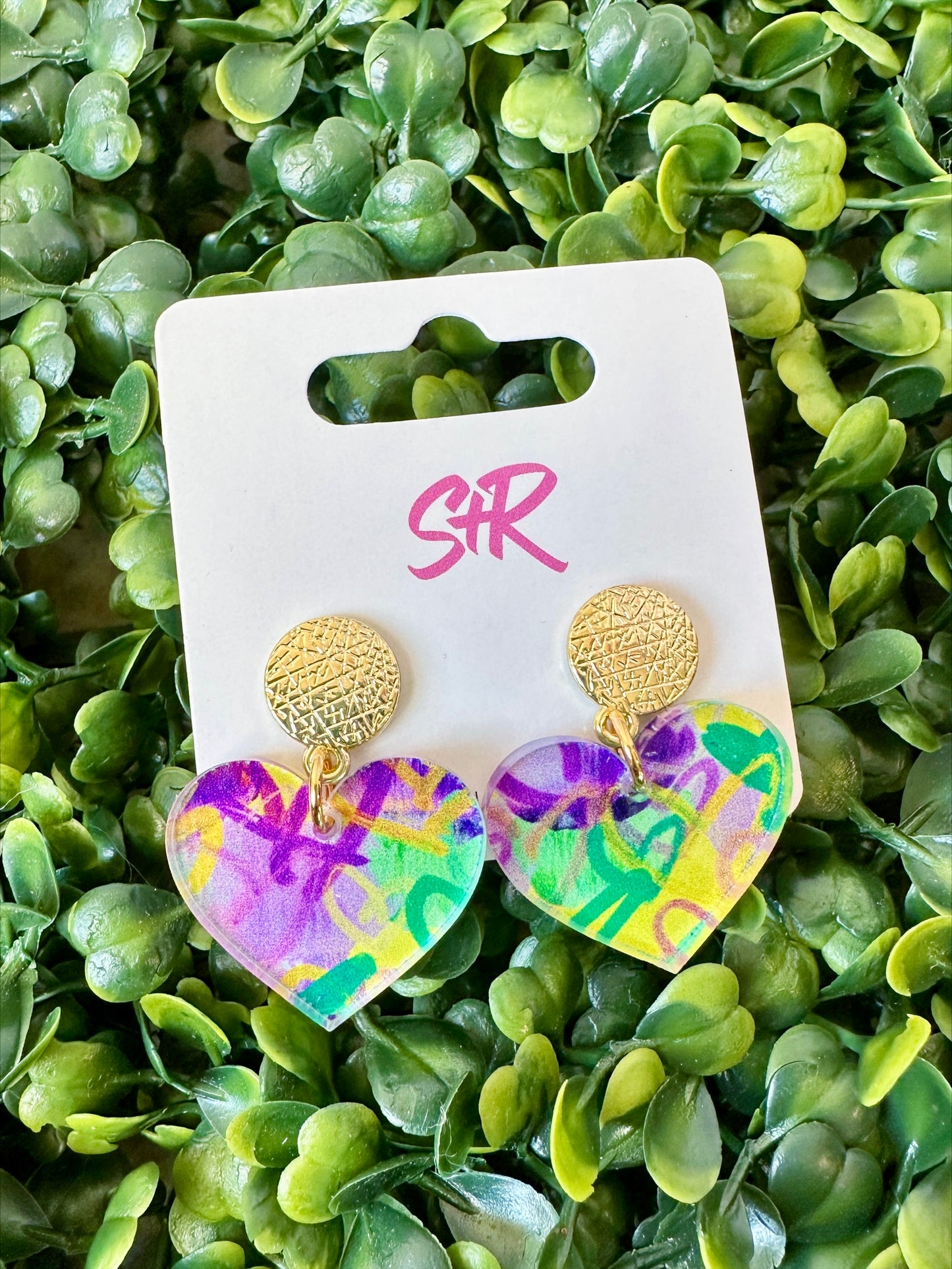 Mardi Gras Graffiti Petite Heart