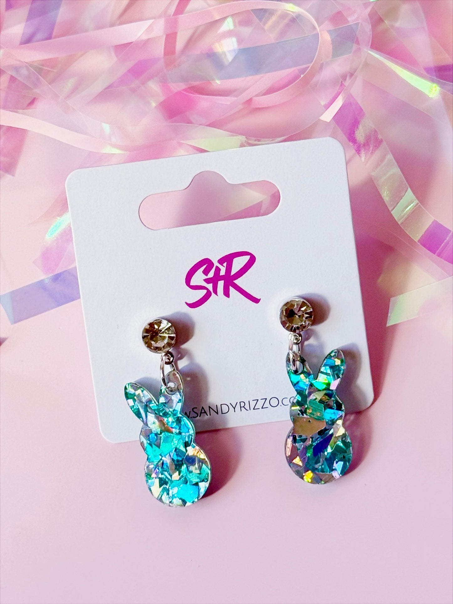 Turquoise Confetti Petite Bunny