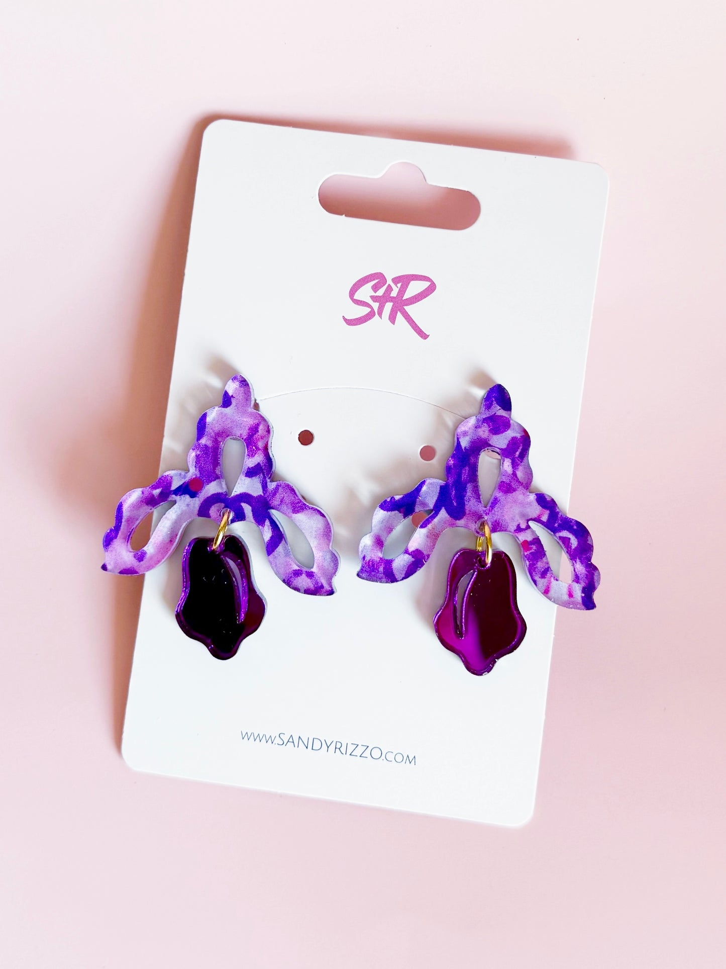Iris Wildflower Statement Stud